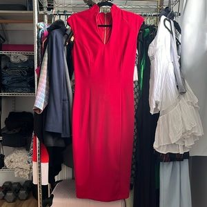 NWT Fiery Red Alexia Admor Knee Length Bodycon Dress